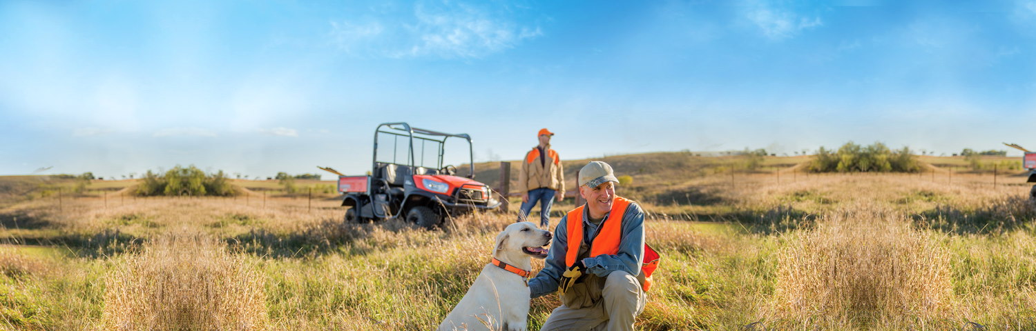 Liifestyle picture of man with a dog